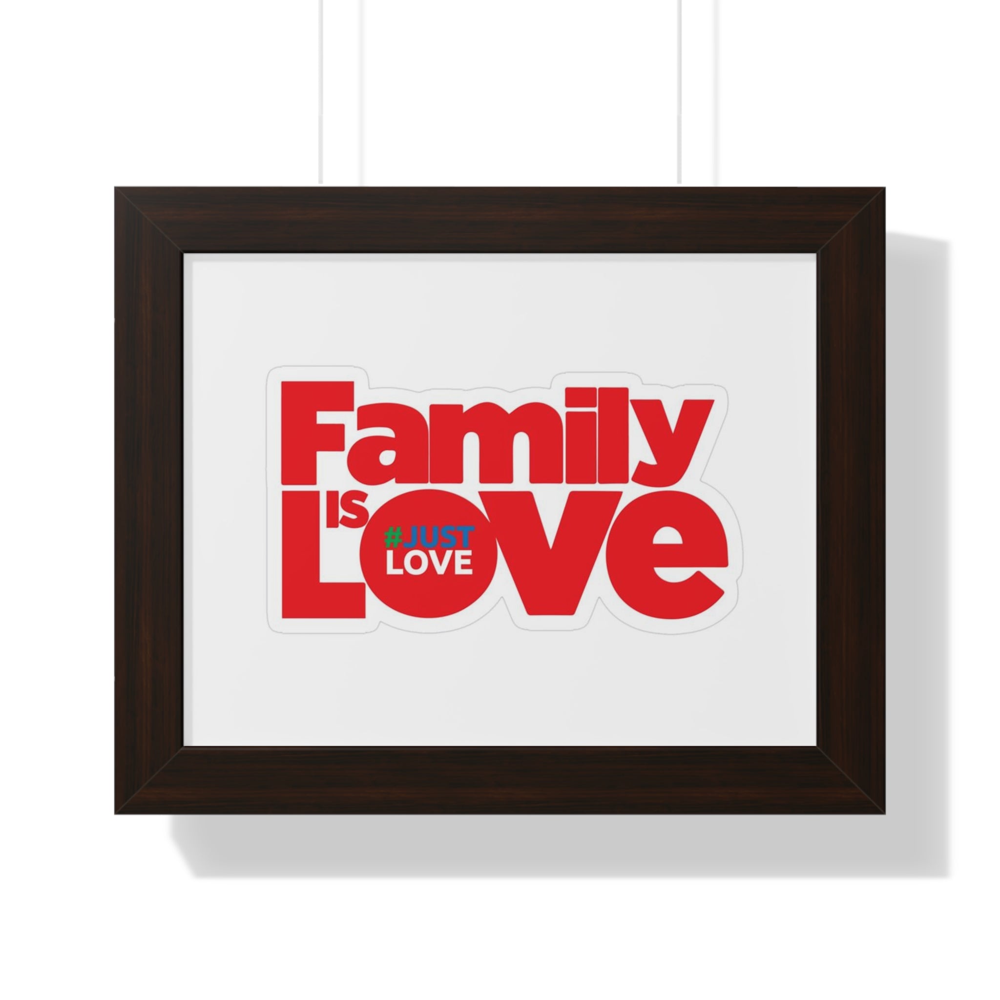 Framed Poster - "Family Is Love" Retro Typography Wall Art