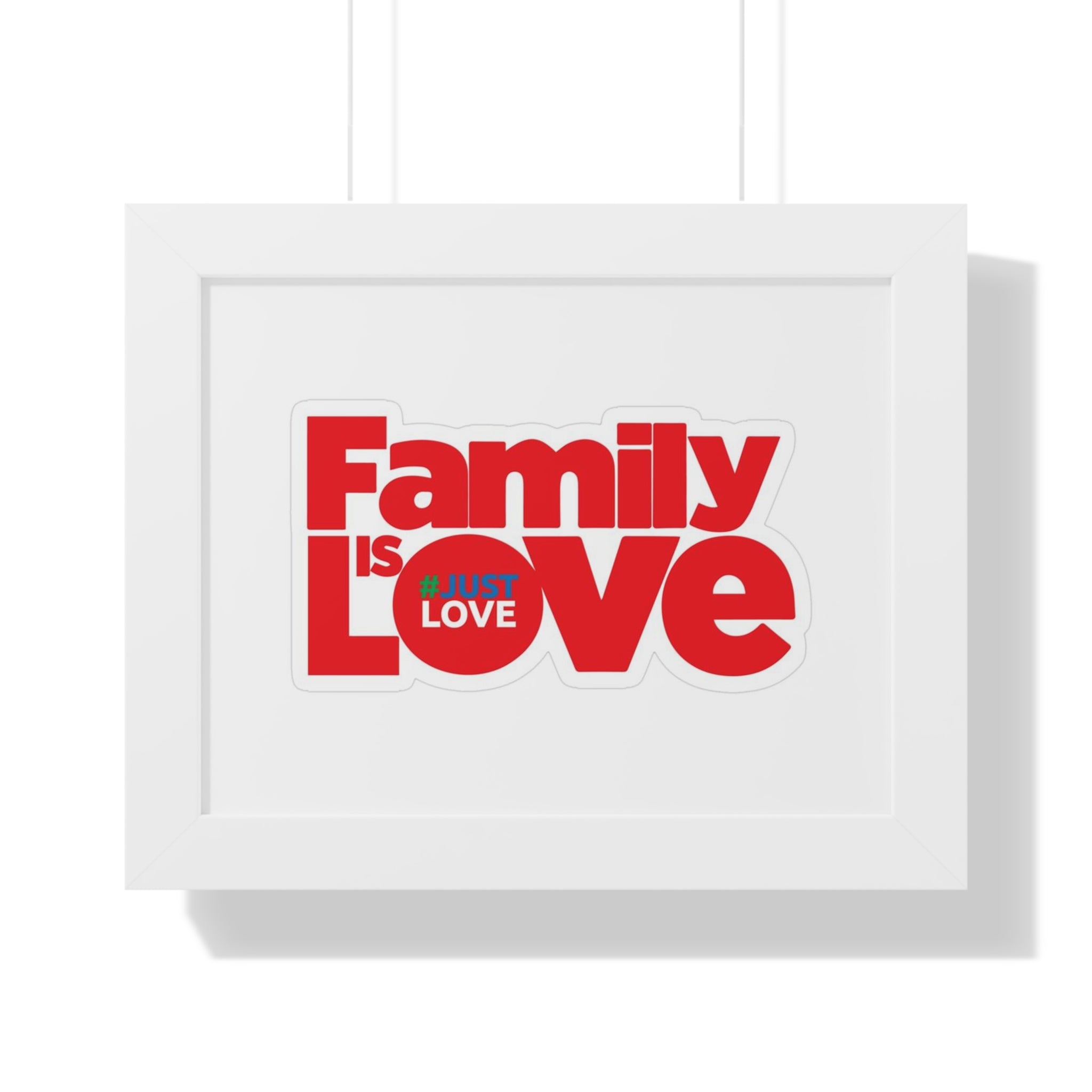 Framed Poster - "Family Is Love" Retro Typography Wall Art