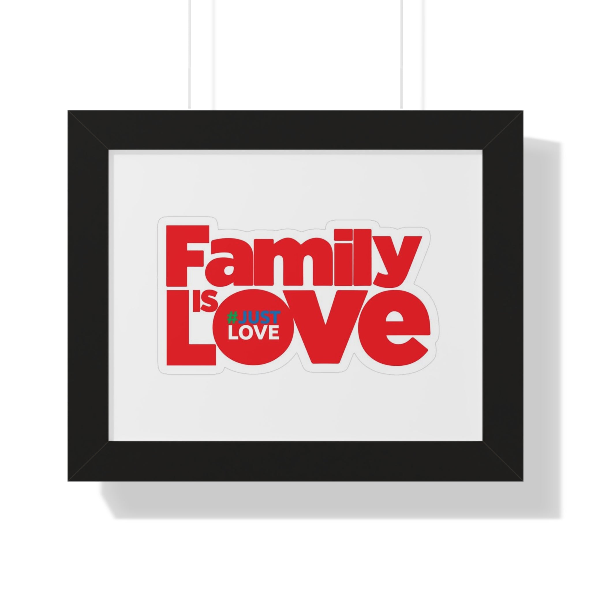 Framed Poster - "Family Is Love" Retro Typography Wall Art