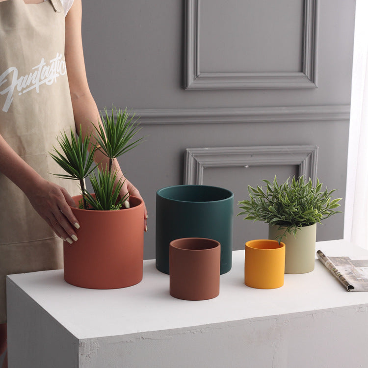 Nordic Industrial Ceramic Succulent Planter
